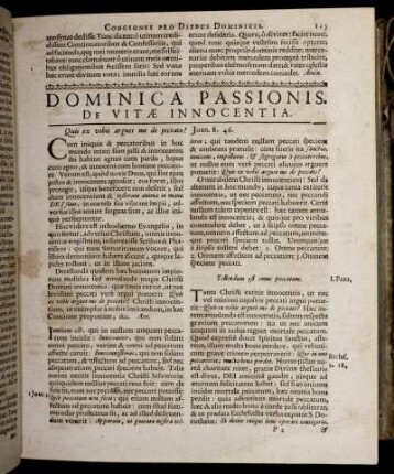 DominicaPassionis. De Vitæ Innocentia.