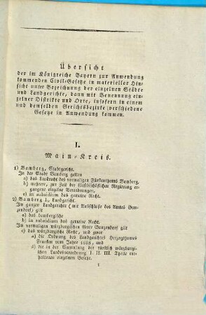 Statistik des Königreiches Bayern in Beziehung auf materielle bürgerliche Gesetze mit Ausschlusse des Rhein-Kreises