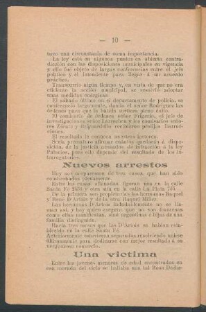 Nuevos arrestos