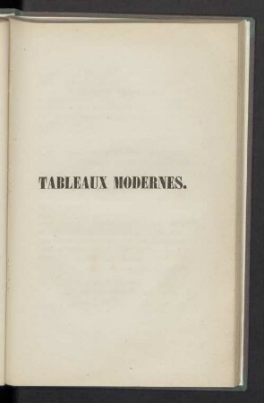 Tableaux modernes