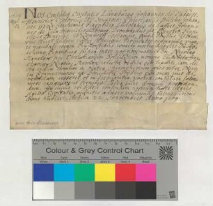 Die Ratsmannen bekunden die Auflassung eines Hauses "in platea spirinchiorum" (Am Stintmarkt) [lat].