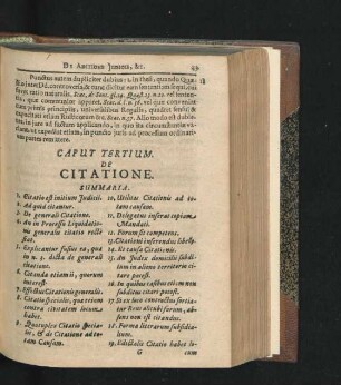 Caput Tertium. De Citatione.