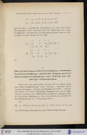 2. Über die Herleitung willkürlicher Funktionen bestimmter Variabelnverbindungen [...]