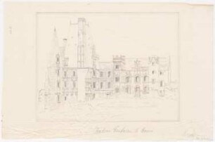 Château Fontaine-Henry, Normandie: Perspektivische Ansicht