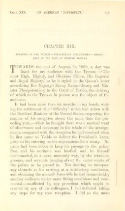 Chapter XIX. Audience of the Tycoon - Preliminary difficulties - importance ....