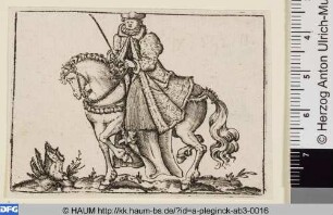 Reiter nach links gewendet