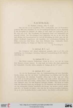 Nachträge: Zu Archäol. Zeitung 1885 S, 223ff