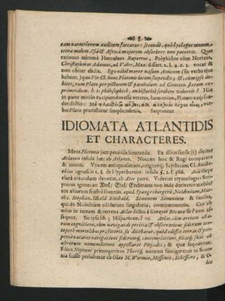 Idiomata Atlantidis Et Characteres.