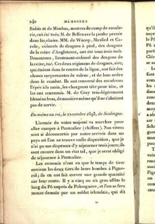 Du méme au roi, le 12 octobre 1693, de Scalingue.
