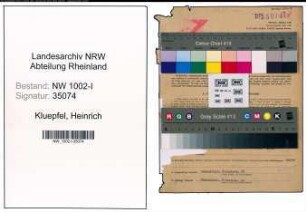 Entnazifizierung Heinrich Kluepfel, geb. 12.10.1892 (Techn.Direktor)