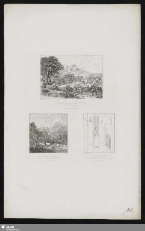 Landschaft: Eigene Coposition / Der Gebirgsmorgen / Die Aufwärterin