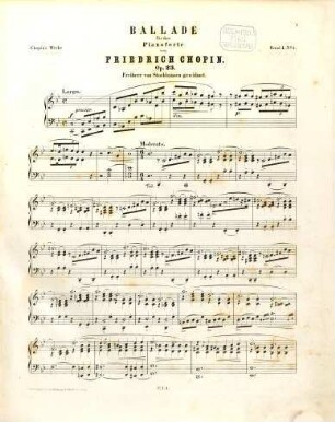 Friedrich Chopin's Werke. 1, Balladen für das Pianoforte