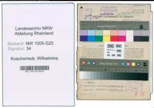 Entnazifizierung Wilhelmine Koschorreck , geb. 21.05.1891 (Atelierleiterin)