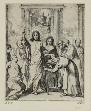 Christus heilt einen Paralytiker und eine gelähmte Frau