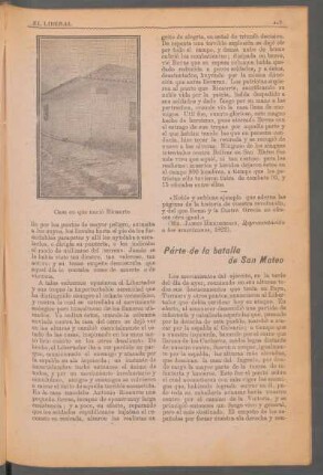 Párte de la batalla de San Mateo