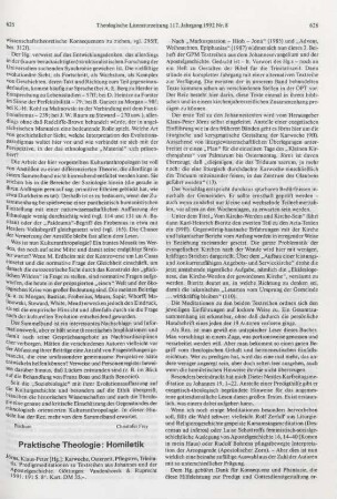 625-627 [Rezension] Karwoche, Osterzeit, Pfingsten, Trinitatis