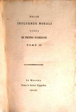 Delle influenze morali, 2