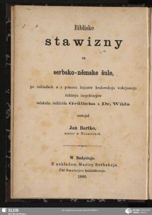 Bibliske stawizny za serbsko-němske šule