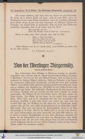 Von der Überlinger Bürgermiliz.