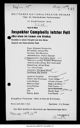 Inspektor Campbells letzter Fall (Heiraten ist immer ein Risiko)