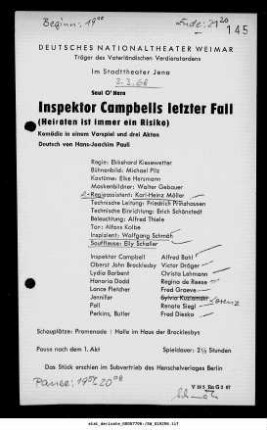 Inspektor Campbells letzter Fall (Heiraten ist immer ein Risiko)