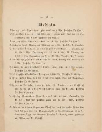 17-20, Medizin