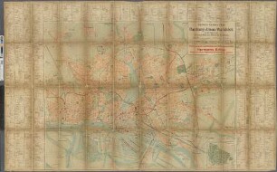 Richters grosser Plan von Hamburg, Altona, Wandsbek und Umgebung : mit einem Plan des Ohlsdorfer Friedhofes ; Gratisbeilage zum Hamburger Adressbuch 1909