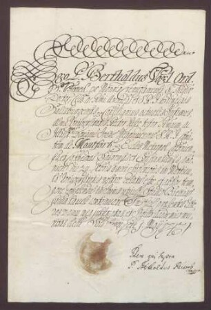 Salzburger Studienzeugnisse des Grafen Johann Nepomuk von Montfort.