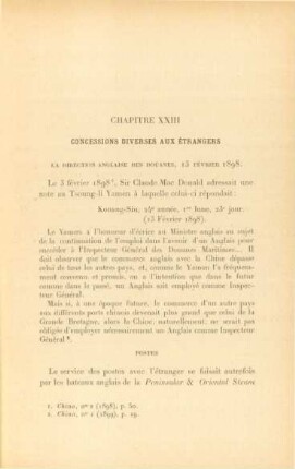 Chapitre XXIII. Concessions diverses aux étrangers