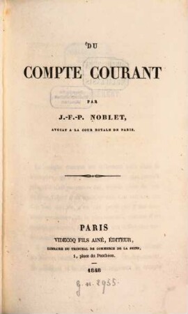 Du compte courant