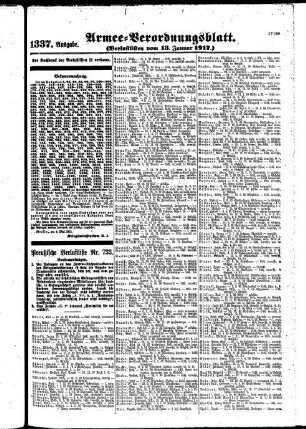 1337.Ausgabe. Samstag, 13. Januar 1917