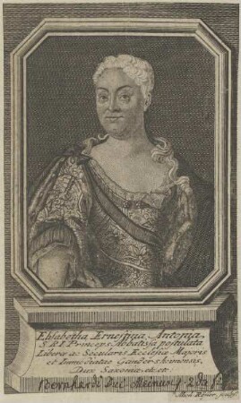 Bildnis der Elisabetha Ernestina Antonia