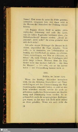 XIII. Dublin, im Januar 1919
