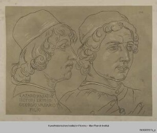 Köpfe von Lazzaro und Giorgio Vasari (nach dem Familienaltar in Arezzo)