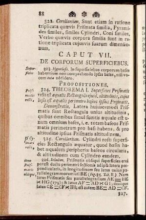 Caput VII. De Corporum Superficiebus. [...] Propositiones.
