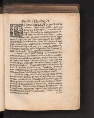 Facultas Theologica.
