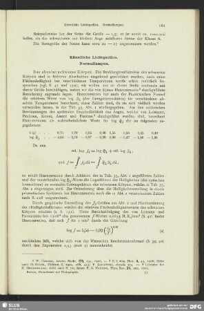 Künstliche Lichtquellen. Normallampen