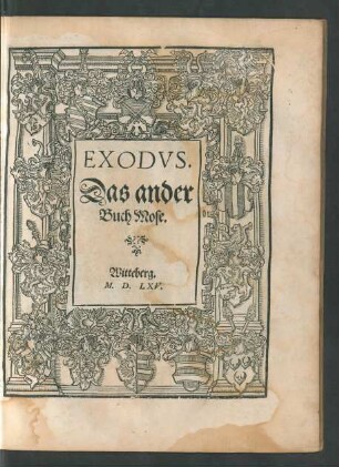 Exodus. Das ander Buch Mose.