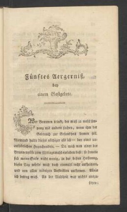 Fünftes Aergerniß, bey einem Gastgebote