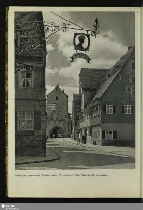 8 Nördlingen, Bergerstraße. Wirtshausschild „Zum Mohren“. Erste Hälfte des 18. Jahrhunderts
