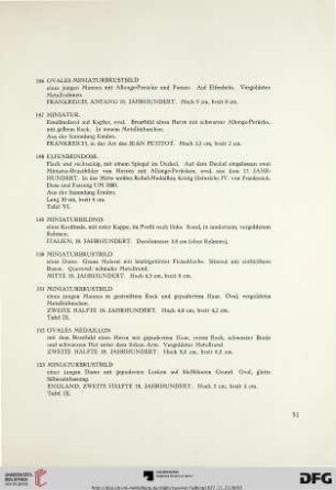 IV. Miniaturen (Nr. 146-168)