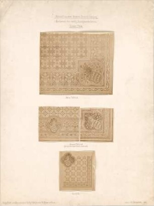 Dolmetsch, Heinrich; Damasttücher - Entwurf zu einem leinen Dasttischzug (Teilansichten)
