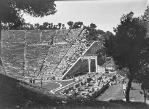 Epidauros Amphitheater : Blick auf das Amphitheater in Epidauros