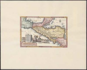 'T Landschap Guatimala : Door Pedro D'Alvarado in een Land-Togt uyt Mexico Bevolkt 1523