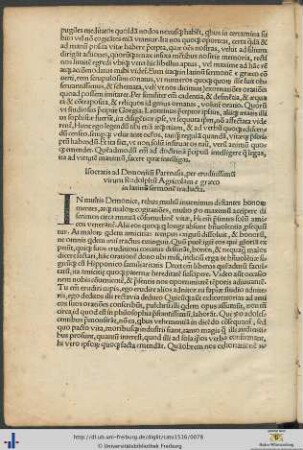 Isocratis ad Demonicum Parenesis per Rodolphum Agricolam e græco in latinum sermonem traducta