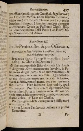 497-502, Exorcismus III; ...