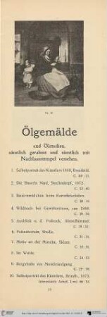 Ölgemälde und Ölstudien, sämtlich gerahmt und sämtlich mit Nachlassstempel versehen (Nr. 1-308)
