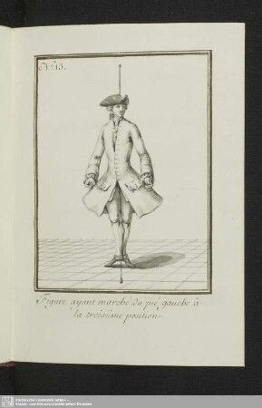 No. 13. Figure ayant marché du pié gauche à la troisième position