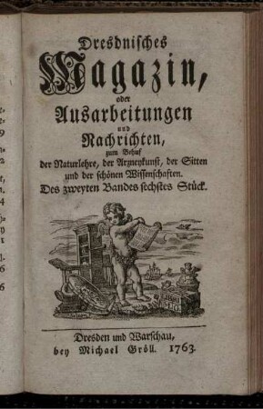 Des zweyten Bandes sechstes Stück.