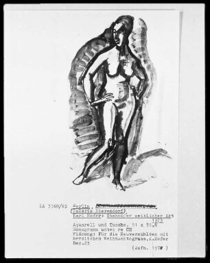 Stehender weiblicher Akt